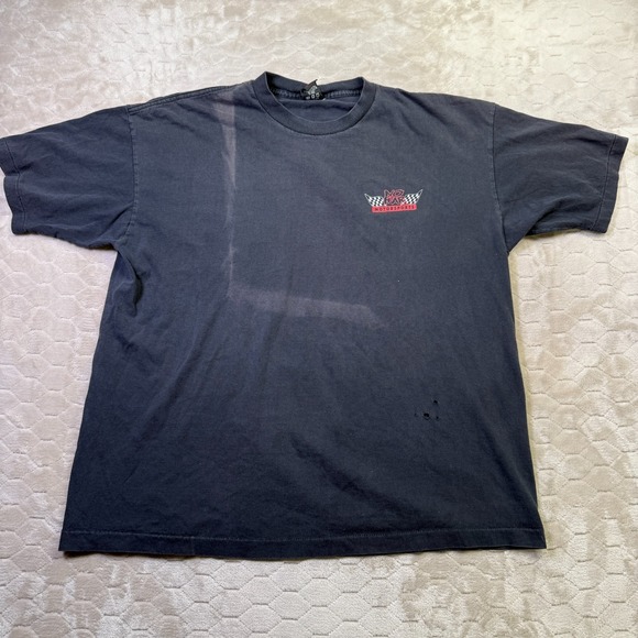 No Fear Other - VTG No Fear Motorsports Faded Worn USA Made Black Shirt Sz XXL Single Stitch